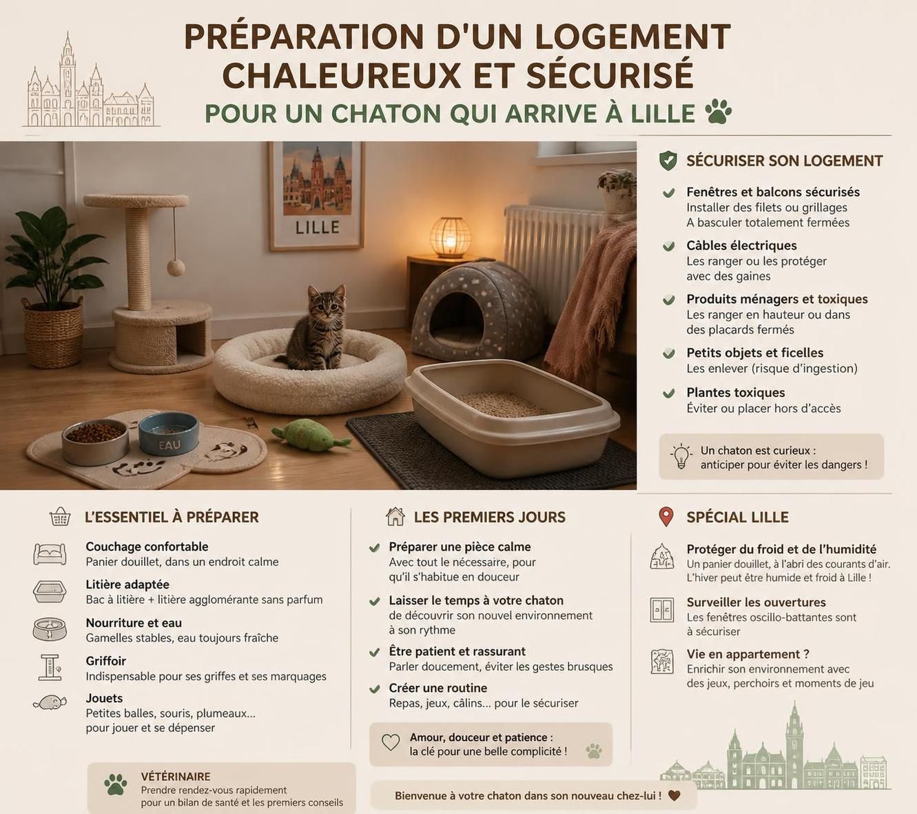 découvrez notre guide pratique pour l'adoption d'un chaton à lille et préparez l'arrivée de votre nouveau compagnon en toute sérénité.