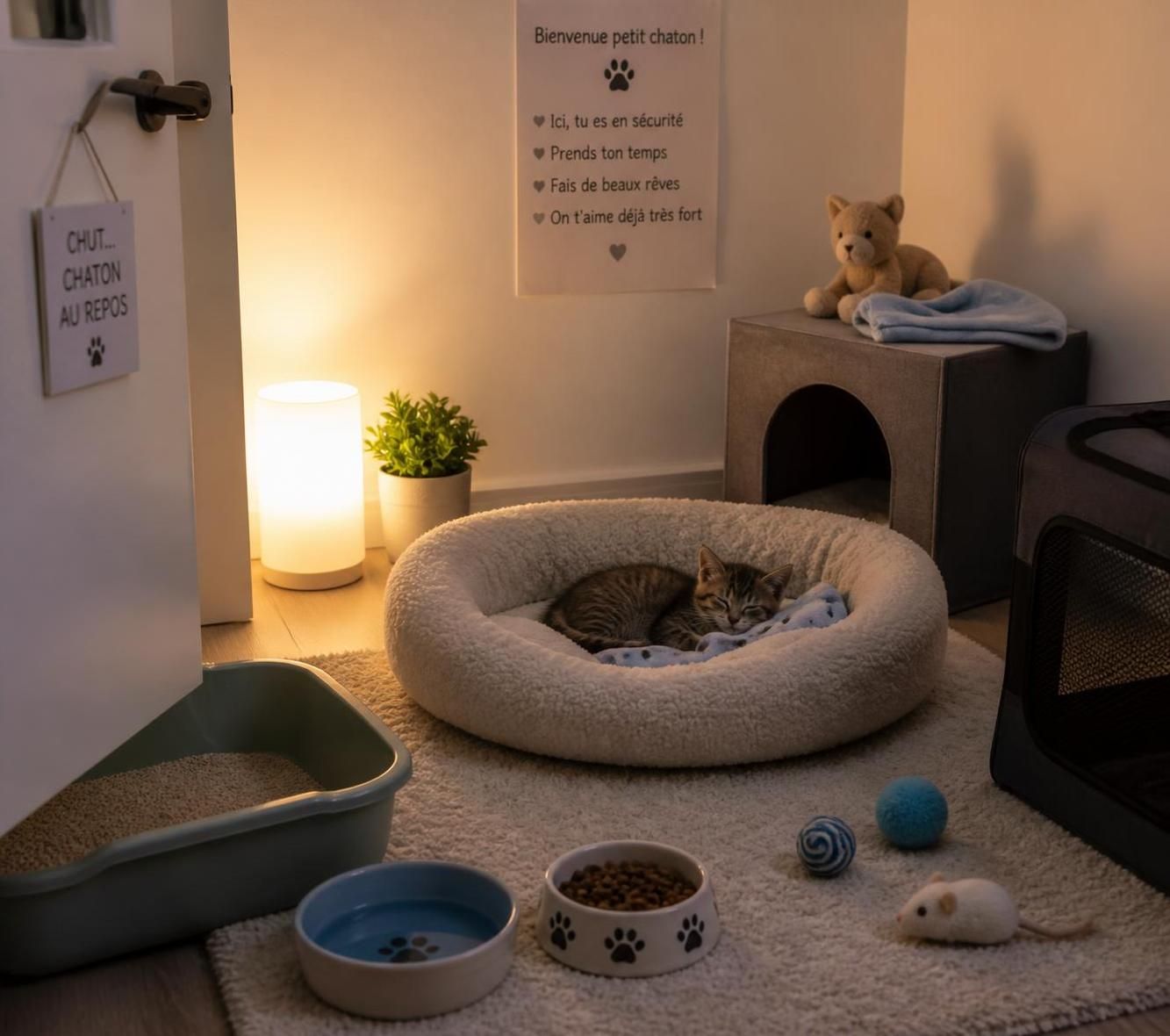 découvrez nos conseils essentiels pour préparer l'arrivée de votre chaton et assurer une première nuit douce et sereine à la maison.