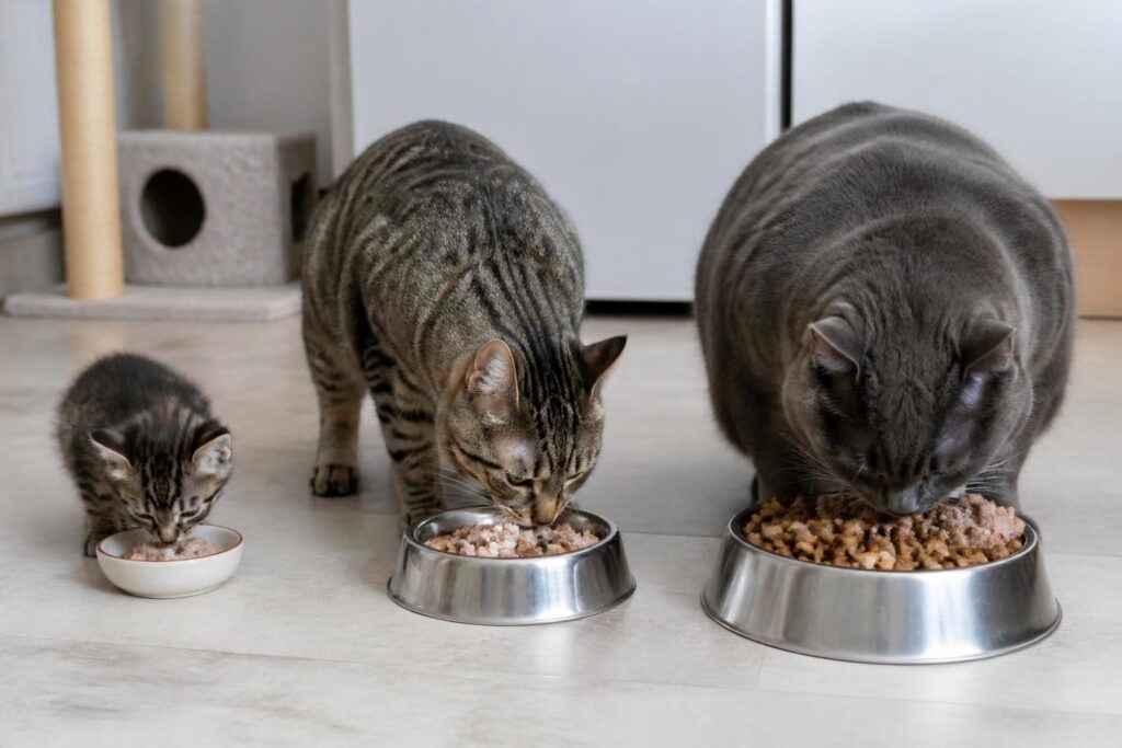 découvrez comment ajuster la quantité de nourriture pour votre chat en fonction de son âge et de son poids afin de garantir une alimentation équilibrée et adaptée à ses besoins.