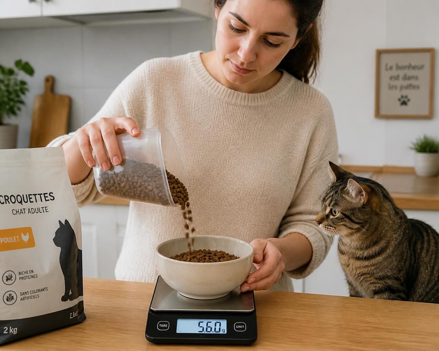découvrez comment adapter la quantité de nourriture pour votre chat en fonction de son âge et de son poids afin de garantir une alimentation équilibrée et saine.