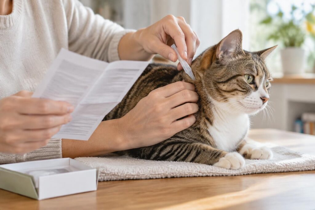 découvrez comment choisir une pipette anti-puces adaptée à votre chat et l’appliquer correctement pour le protéger en toute sécurité.