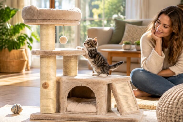 découvrez comment choisir un arbre à chat adapté à votre chaton : taille, stabilité, matériaux et accessoires pour répondre à ses besoins en toute sécurité.